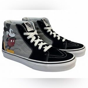 Vans Kids Mickey Mouse Disney Black Gray High-Top Sneakers Size 4